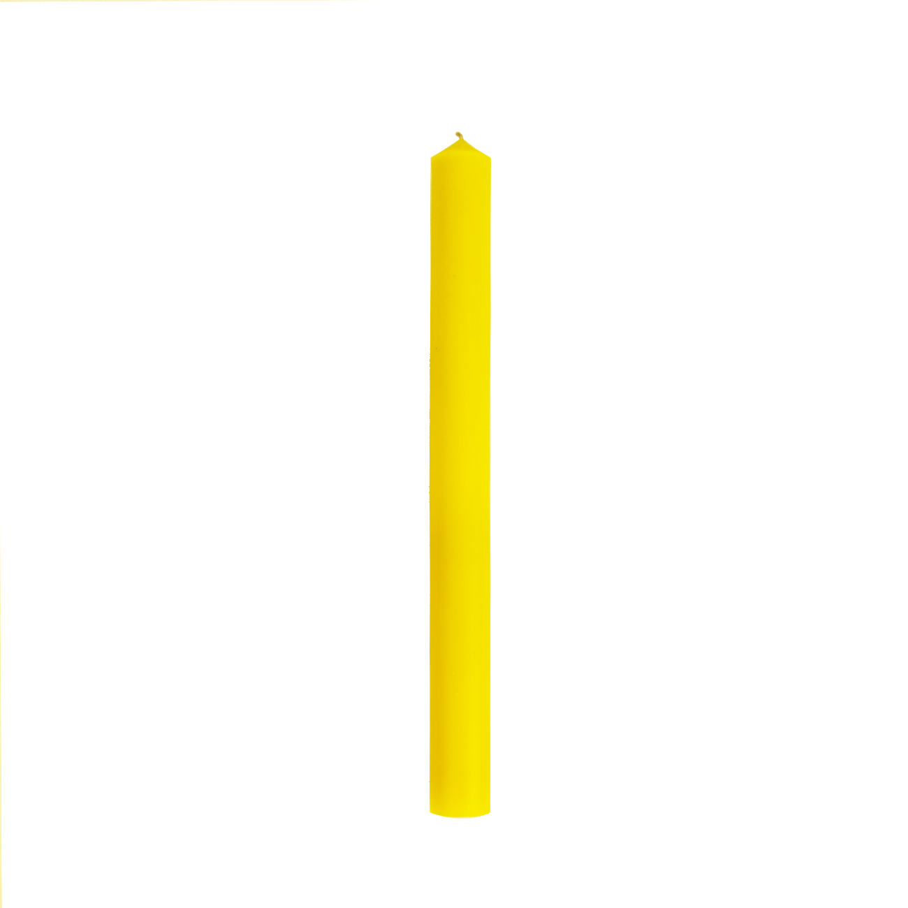 wysoka świeca żółta, z wosku pszczelego
