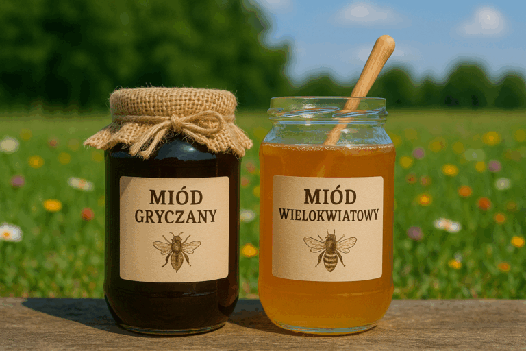 miód gryczany i miód wielokwiatowy